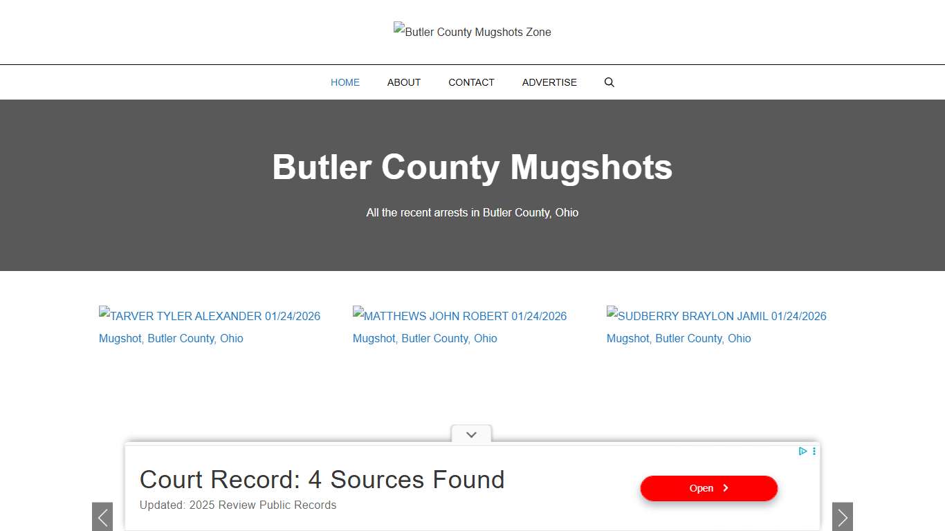 Butler County Mugshots Zone